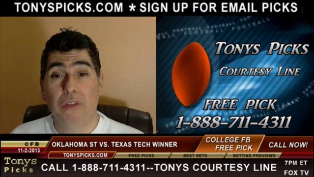 Texas Tech Red Raiders vs. Oklahoma St Cowboys Pick Prediction NCAA College Football Odds Preview 11-2-2013