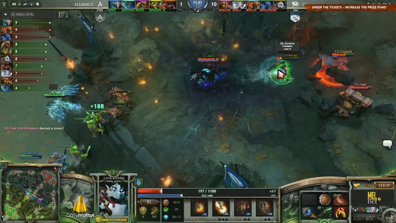 Evil Geniuses vs The Alliance Game 1- DOTA 2 Champions League - TobiWan