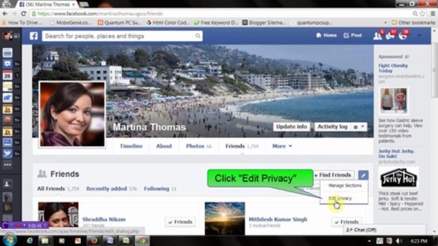 Facebook: How to Hide Friends list from others