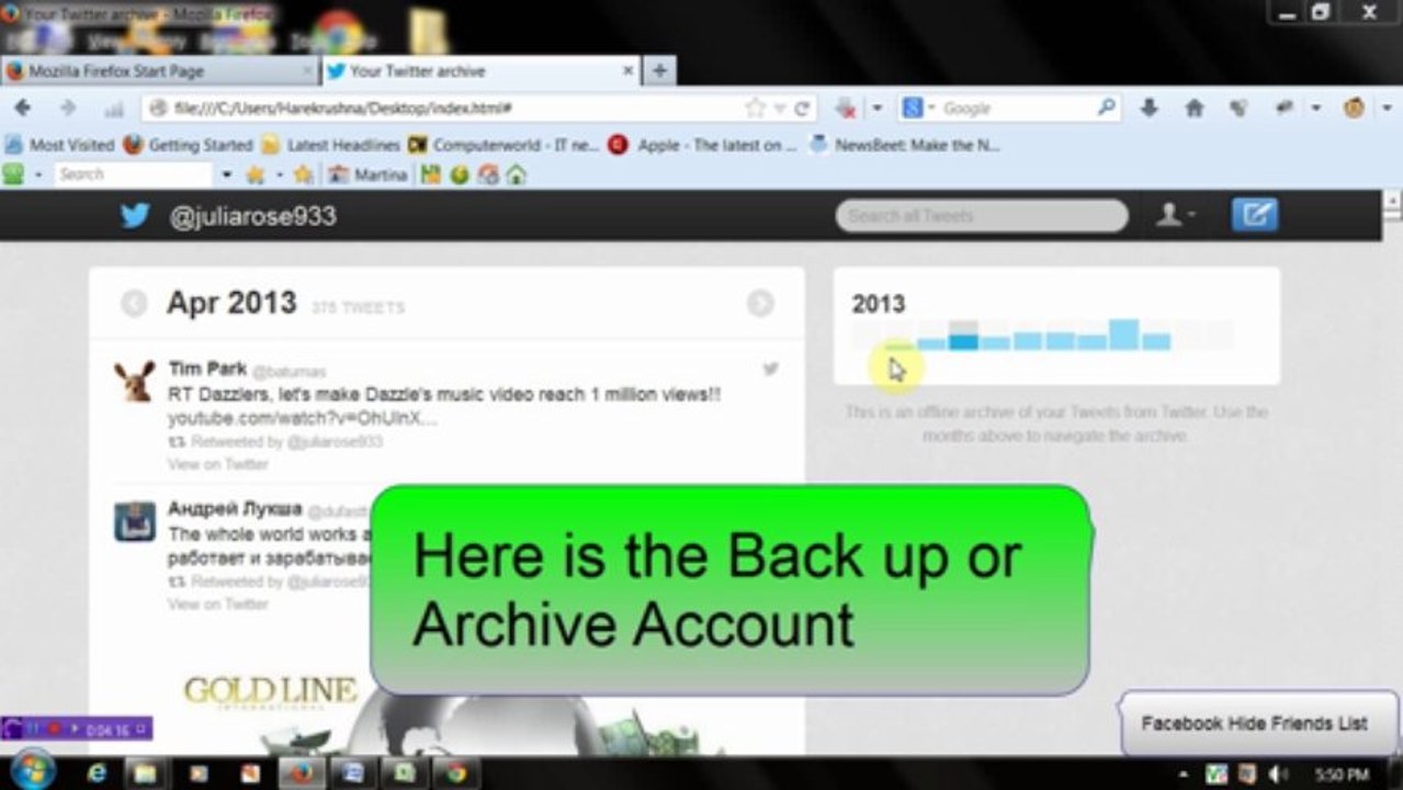 Twitter Twits Back Up archive