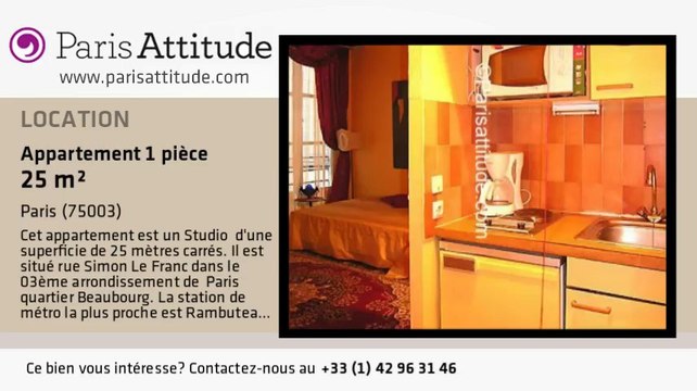 Appartement Studio à louer - Centre George Pompidou, Paris - Ref. 1666