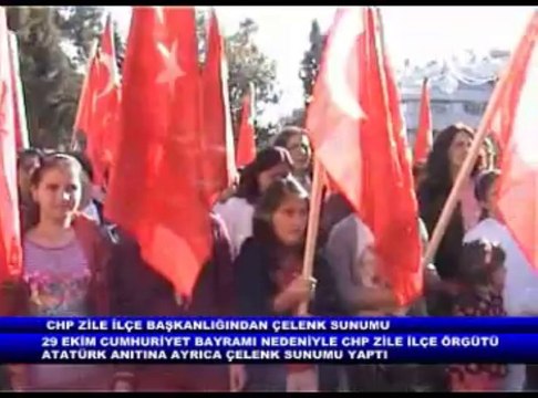 ZİLE DE CHP LİLER ATATÜRK ANITINA ÇELENK KOYDU