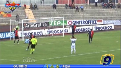 Gubbio - Pisa 1-0 | Sintesi 9^ Giornata Lega Pro Prima Divisione Girone B 27/10/2013