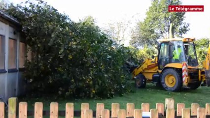 Landerneau. Opération déblayage après le passage de la tempête Christian
