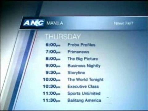ANC - PROGRAM SCHEDULES [2008]