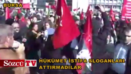 Bir yanda müdahale bir yanda türbanlı sunucu