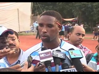 WI bowler Shane Shillingford pre match pc