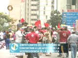 Oficialistas se concentran a las afueras de la Vicepresidencia en apoyo al Gobierno