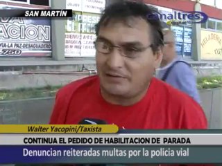 Taxis; Pedido de habilitación de paradas