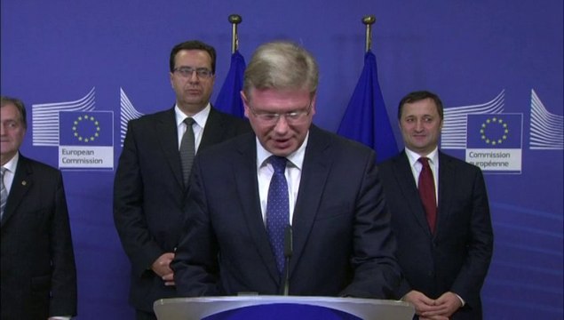 Conferință de presă susținută de Stefan Fule după întâlnirea cu liderii Alianței de Guvernare din .md