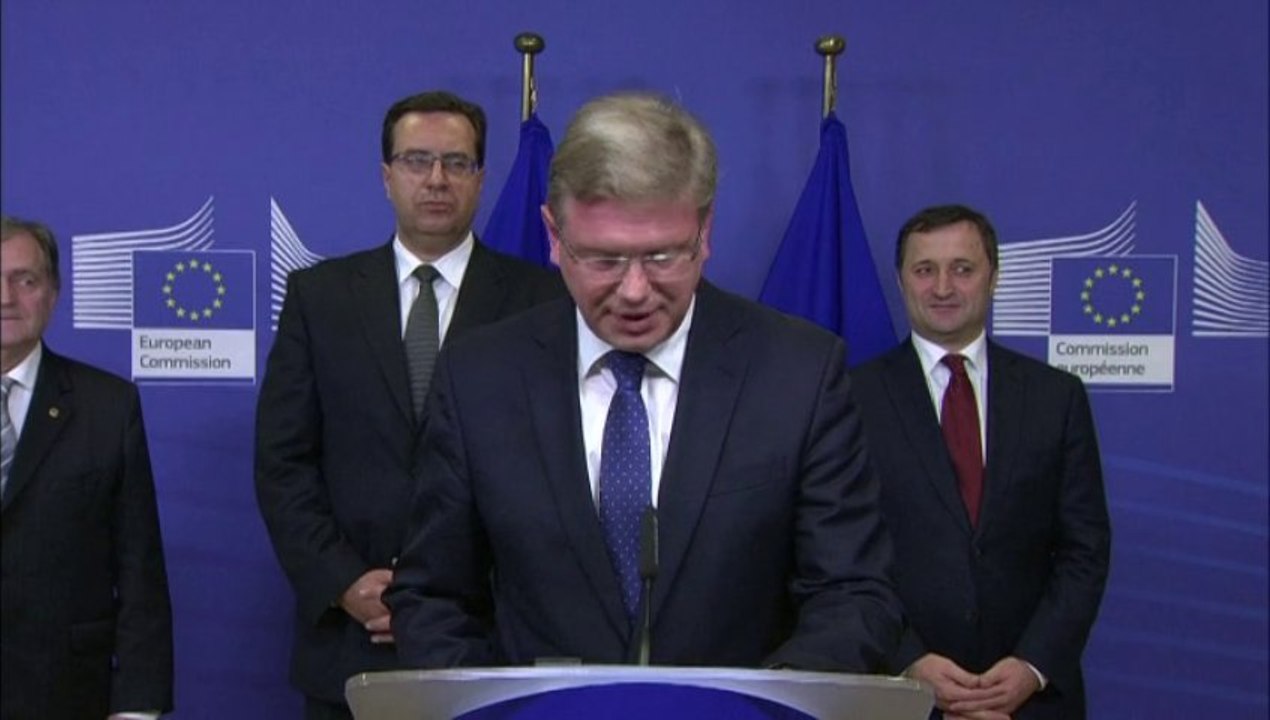 Conferință de presă susținută de Stefan Fule după întâlnirea cu liderii Alianței de Guvernare din .md