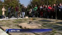 Kennedy grave eternal flame restored before anniversary