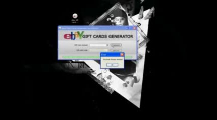 How to get free Ebay Gift Card Generator V52 works 100- 2013