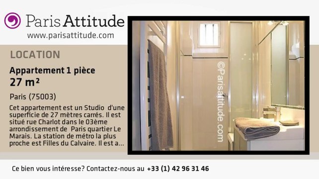 Appartement Studio à louer - Temple, Paris - Ref. 3124