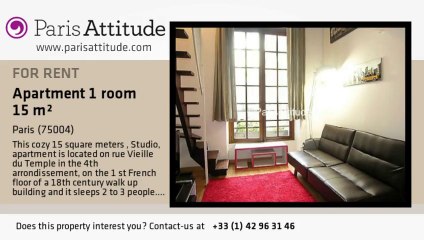 Studio Apartment for rent - St Paul, Paris - Ref. 7711