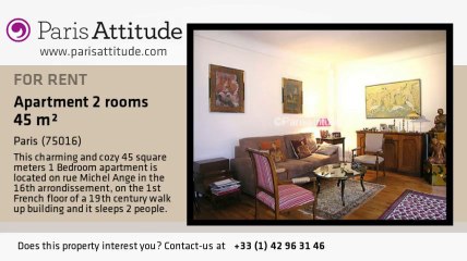 1 Bedroom Apartment for rent - Mirabeau, Paris - Ref. 3920