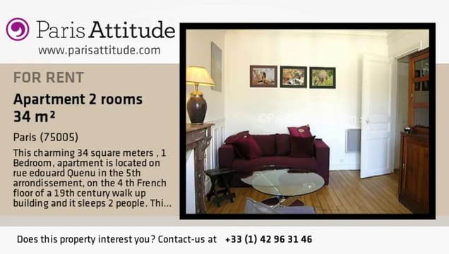 1 Bedroom Apartment for rent - Port Royal, Paris - Ref. 7333