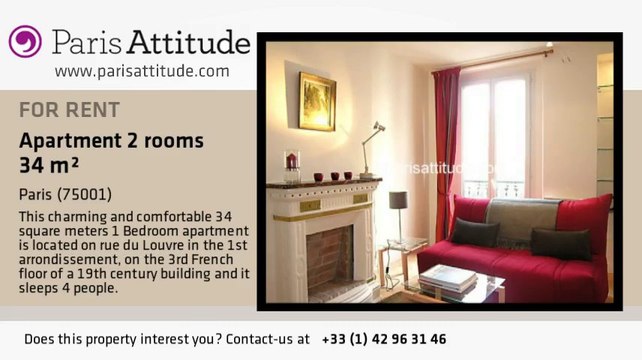 1 Bedroom Apartment for rent - Louvre, Paris - Ref. 2104