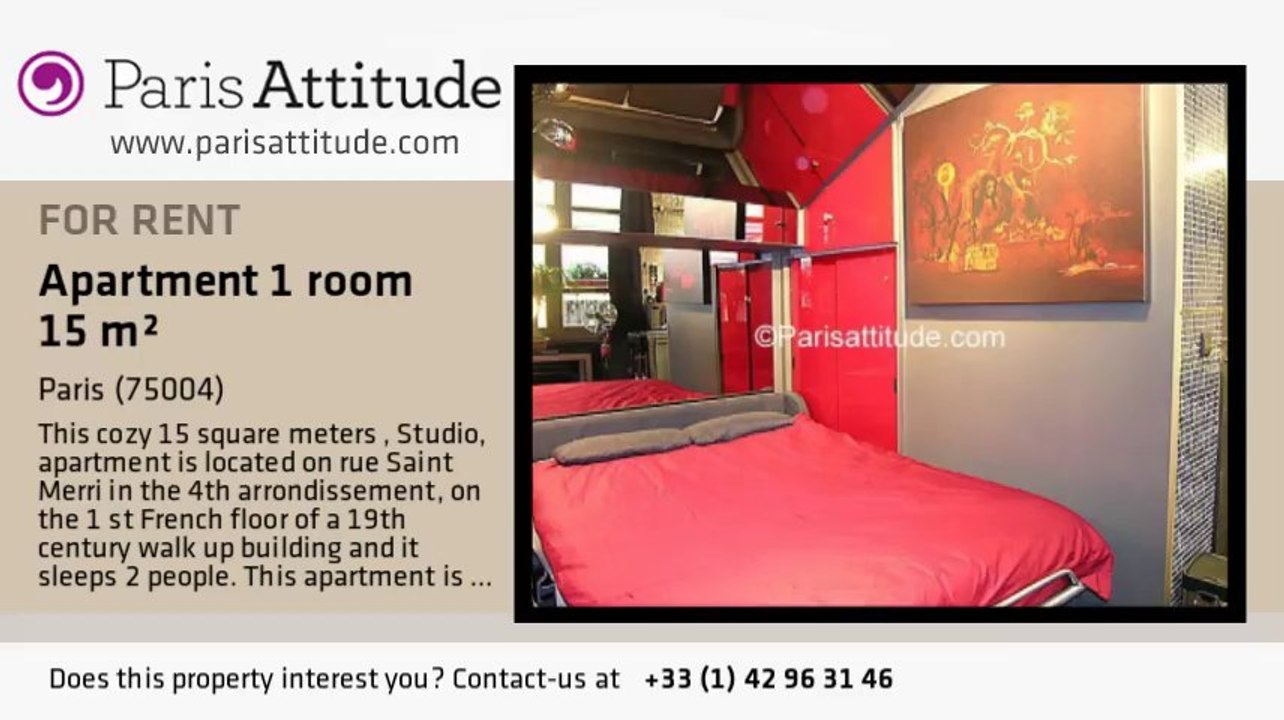 Studio Apartment for rent - Centre George Pompidou, Paris - Ref. 6042