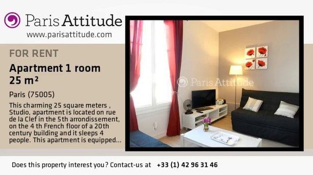 Studio Apartment for rent - Place Monge, Paris - Ref. 8329