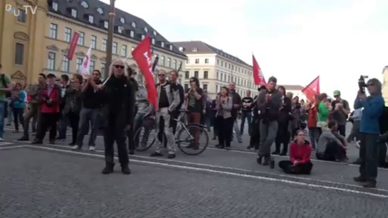 Hans Georg Klee (Internationaler Versöhnungsbund) Yes We Scan Demo München 26.10.13 - QSO4YOU TV