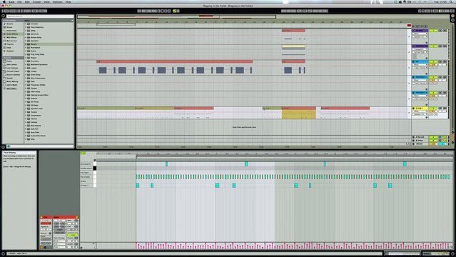 Ableton Live Tracks, Mixer, recording into Arrangement view and Export.