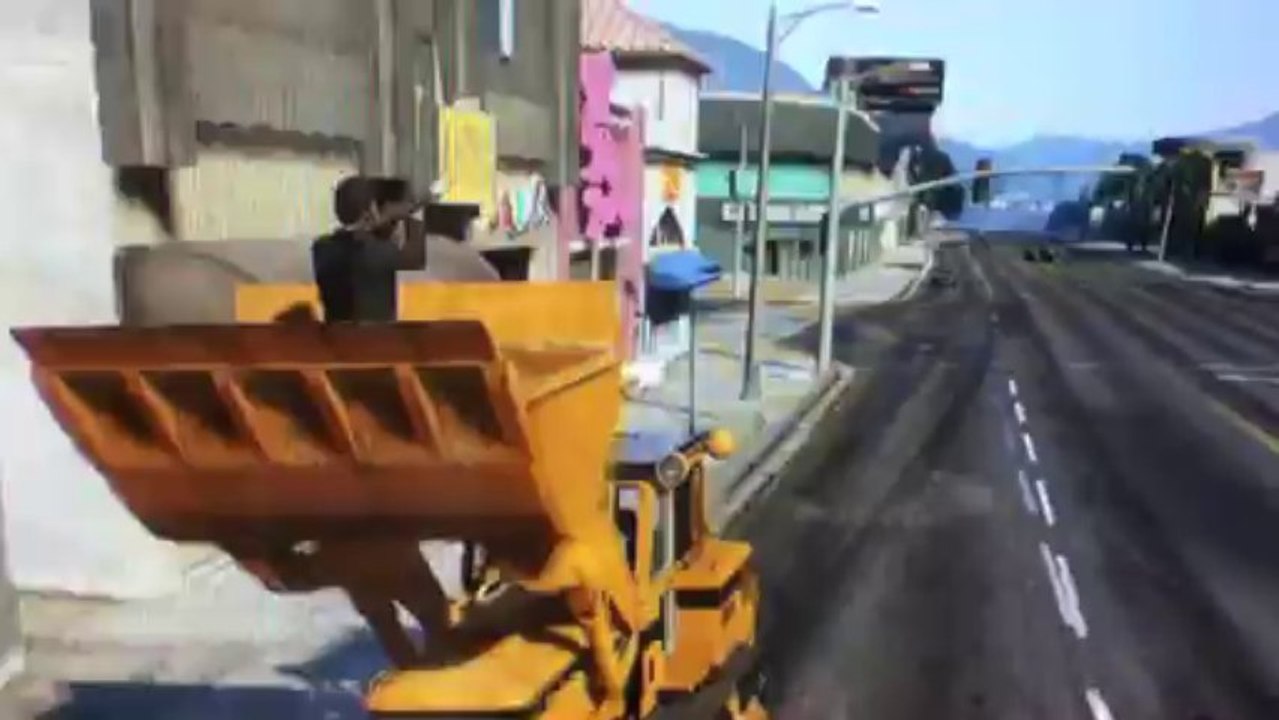Bazooka on Bulldozer Gta V Xbox 360