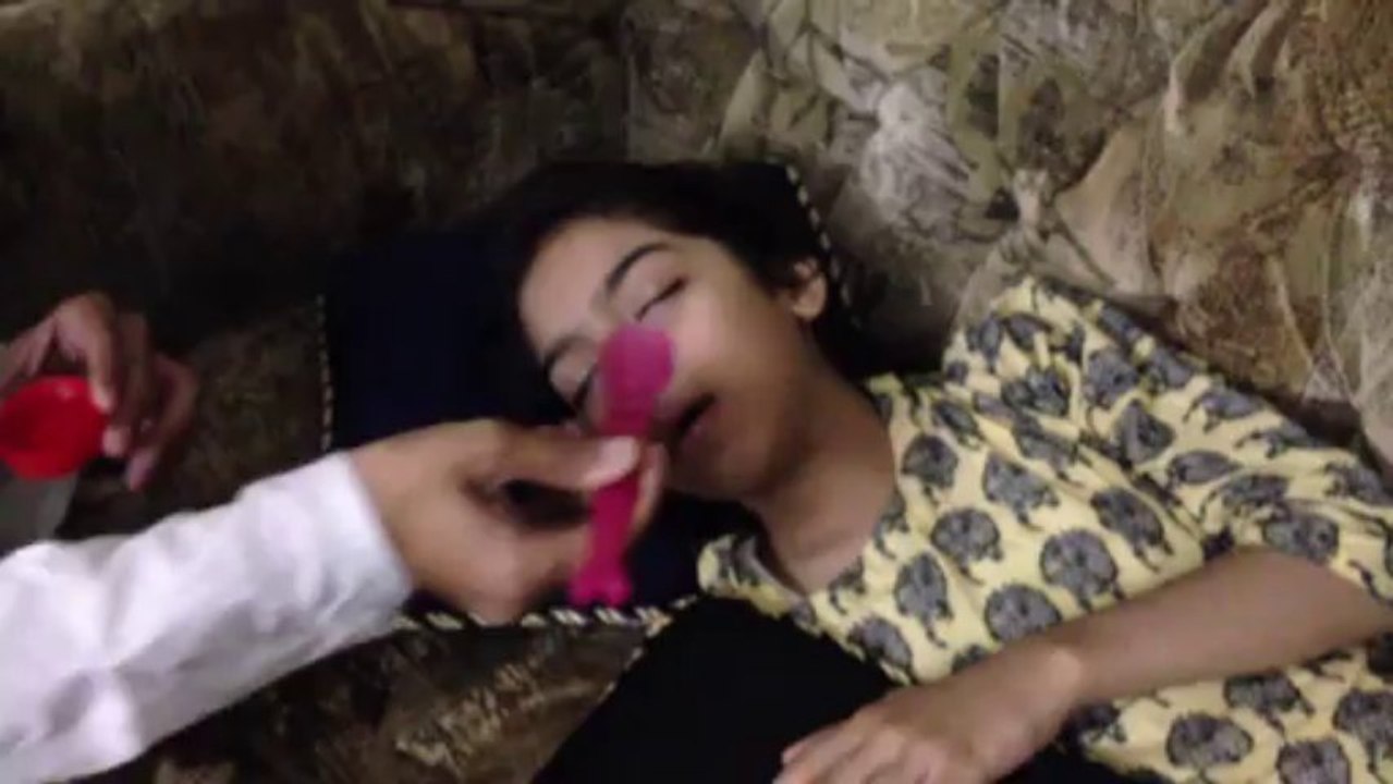 Yusra Sleeping and Drinking Water