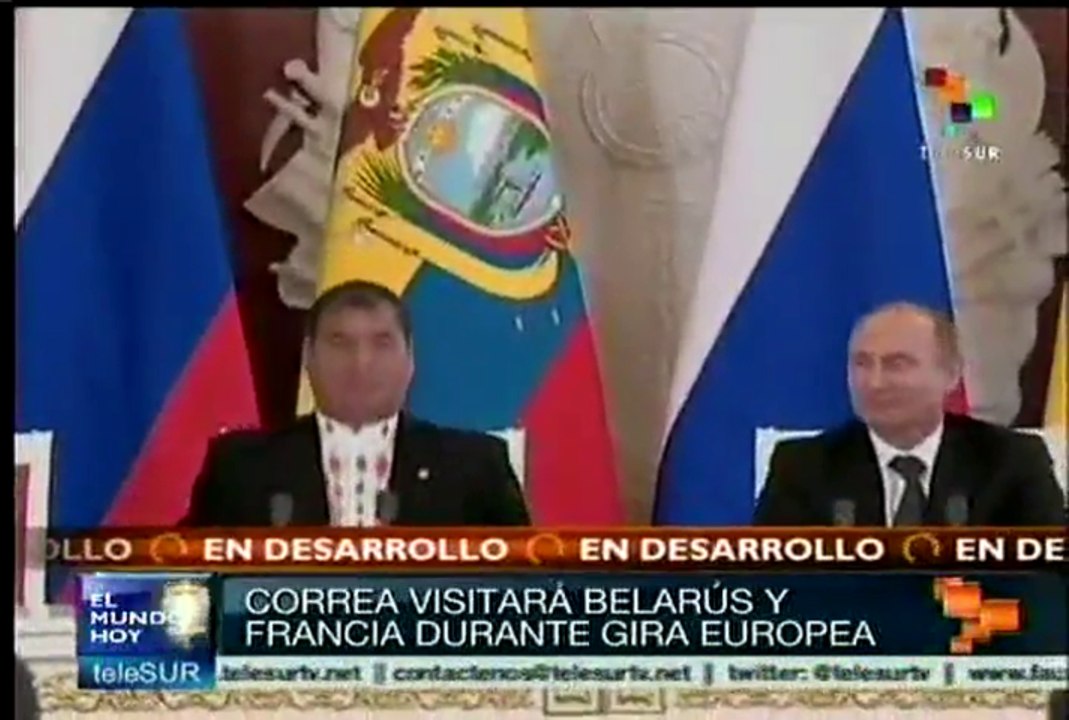 Continúa presidente Correa su gira por Europa, ahora en Belarús