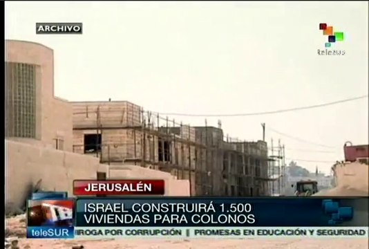 Israel construirá 1,500 viviendas en territorio palestino