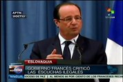 Hollande critica escuchas ilegales de EE.UU.
