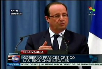 Hollande critica escuchas ilegales de EE.UU.