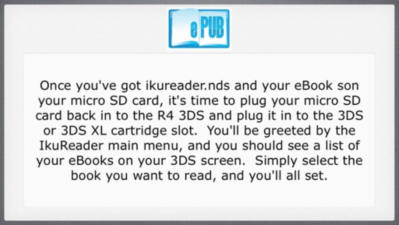 eBook Reader For Nintendo 3DS