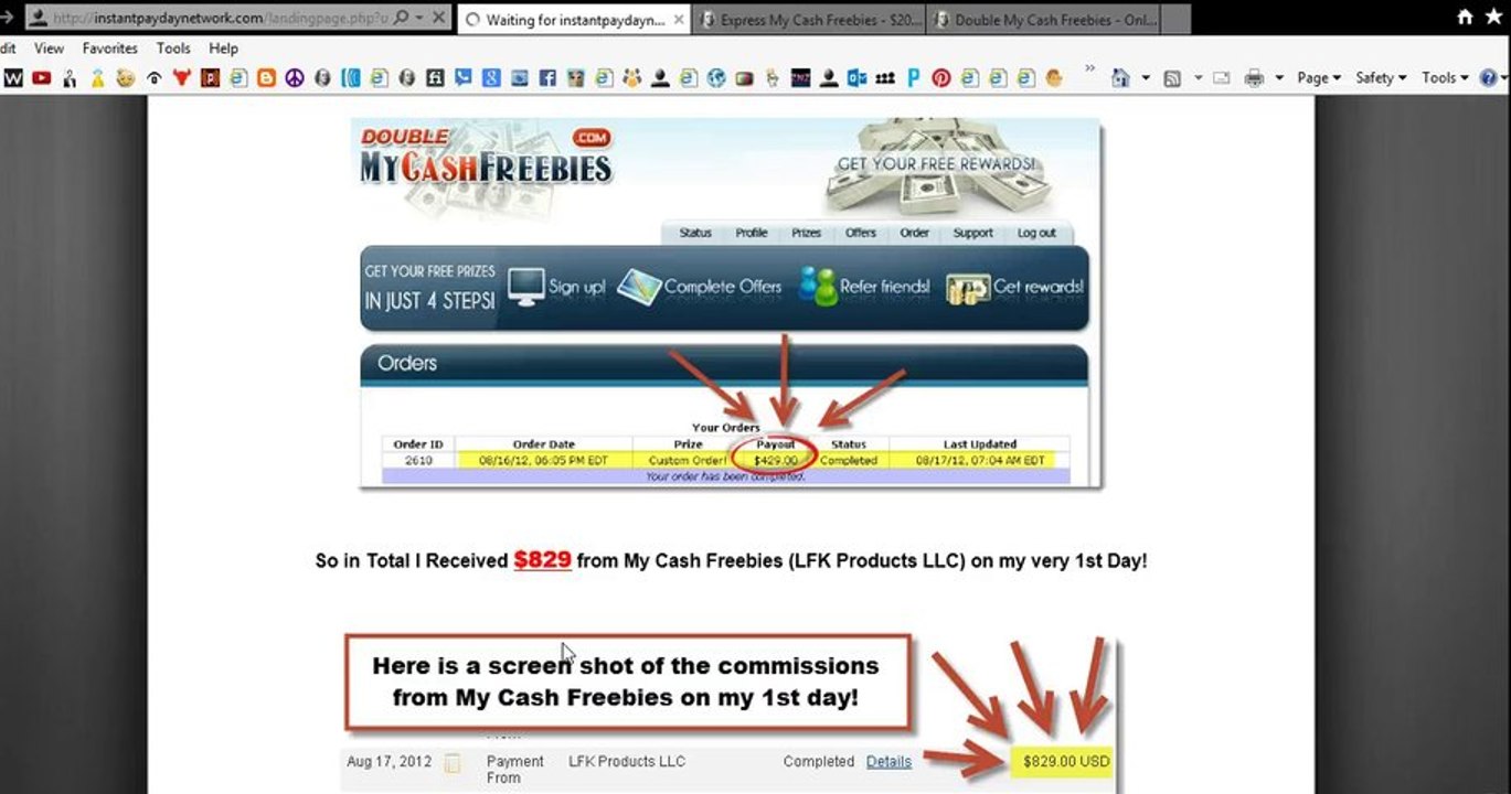 Instant payday network-My Income proof