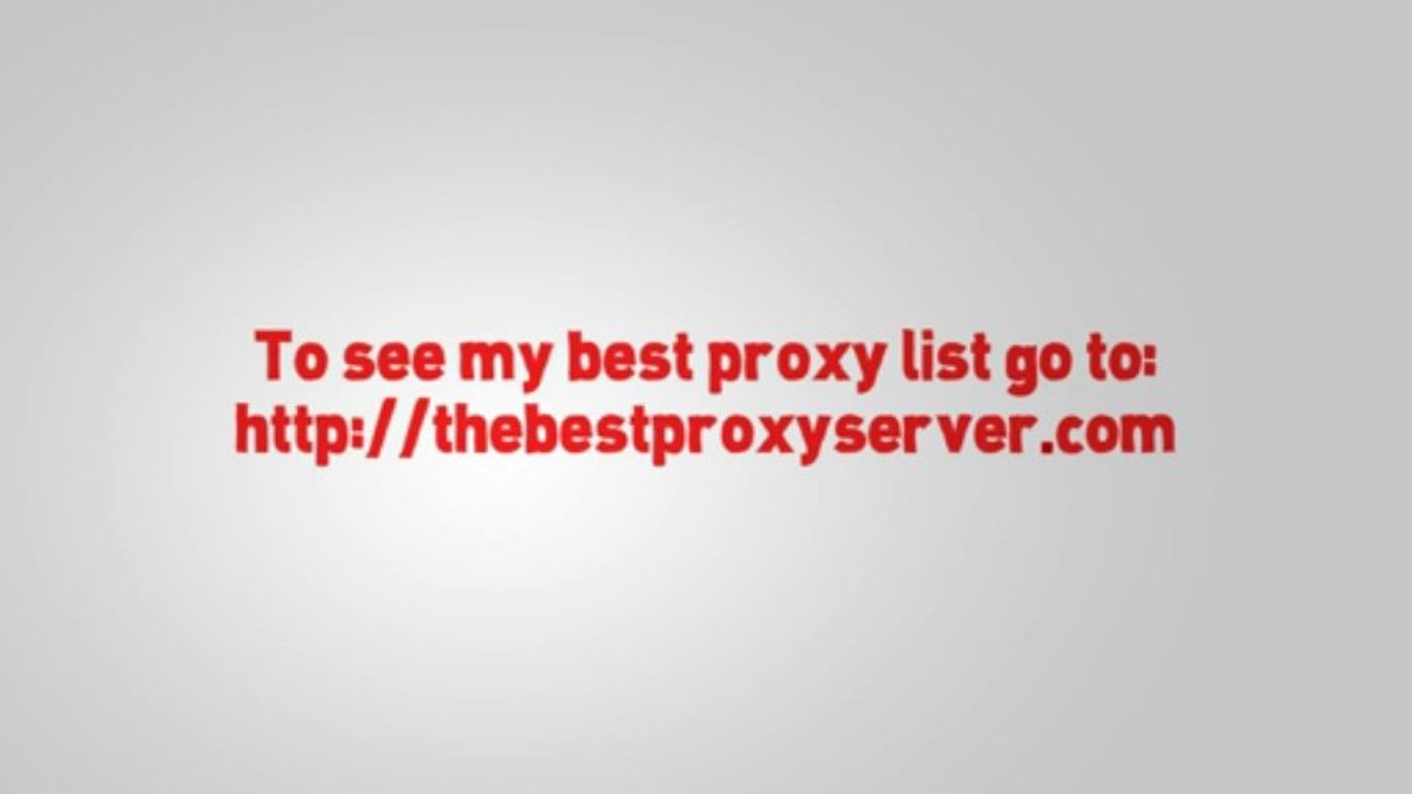 What Do You Think The Best Proxy Is?
