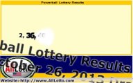 Powerball Lottery Drawing Results for October 30, 2013