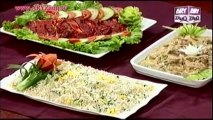 Hasb-e-Zauq with Samina Jaleel and Farhana Owais, Beef Stroganoff, Tandoori Fish Gulnar & Egg Fried Rice, 30-10-13