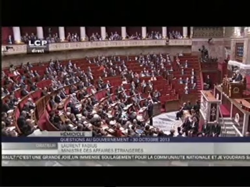 Laurent Fabius à l'Assemblée Nationale le 30/10/2013