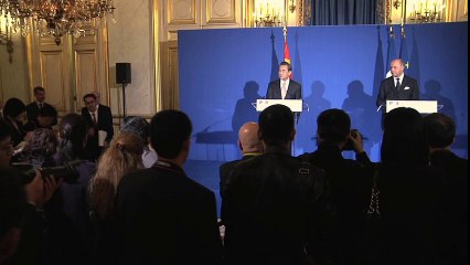 Point presse de Laurent Fabius avec son homologue chinois Wang Yi (30 octobre 2013)