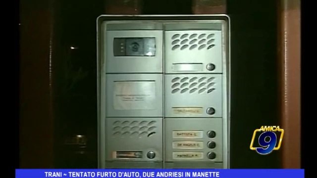 Trani | Tentato furto d'auto, due andriesi in manette