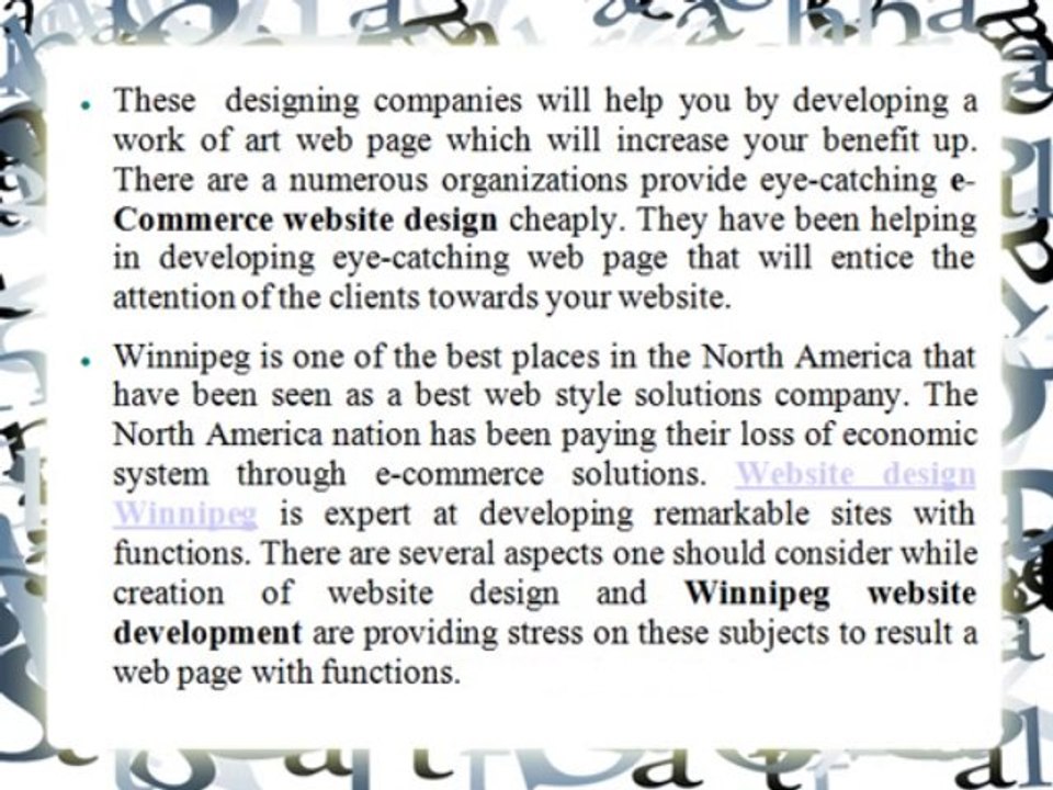 Website design Winnipeg-an increase to internet company trends