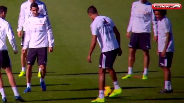 Gareth Bale pulls off a “Ballet turn” to fool Luka Modric in Real Madrid training