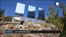 Giant mirrors shed winter sunlight on Norwegian town of Rjukan