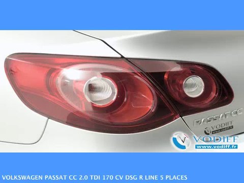 VODIFF : VOLKSWAGEN OCCASION ALSACE : VOLKSWAGEN PASSAT CC 2.0 TDI 170 CV DSG R LINE 5 PLACES !