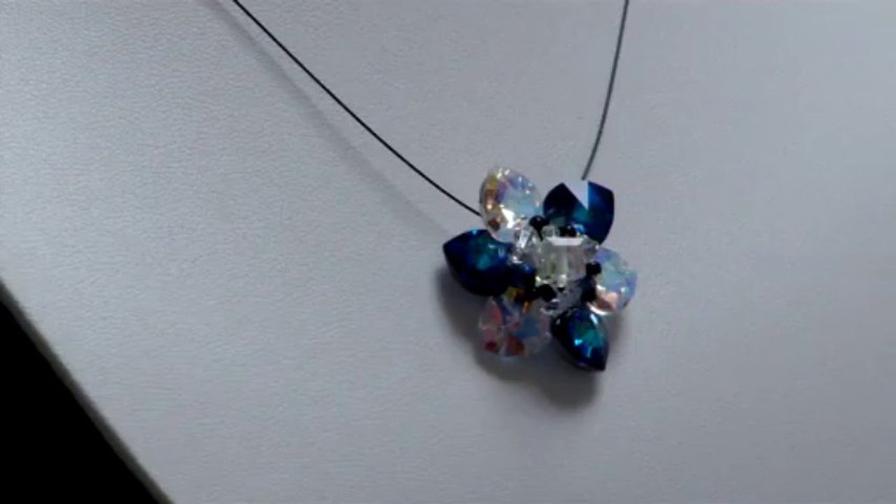 coeur bleu cristal