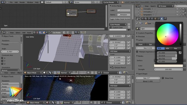 Tutoriel Blender 2.6 : Les phares de la voiture | video2brain.com