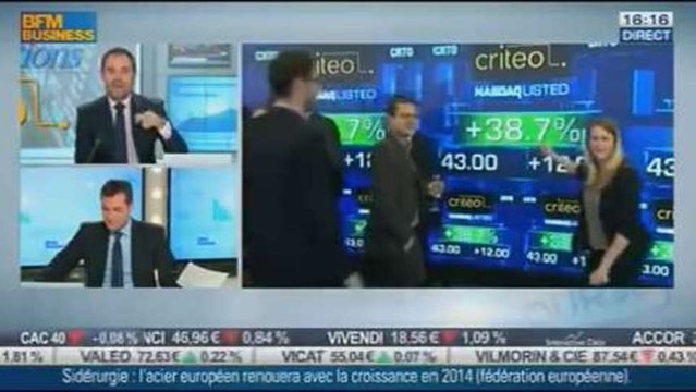 Criteo flambe pour sa première cotation en bourse: Sabrina Quagliozzi dans Intégrale Bourse - 30/10