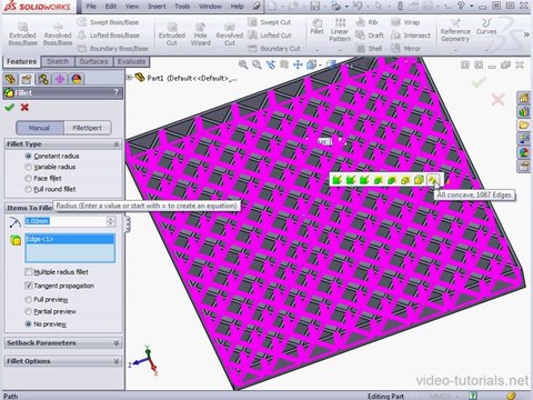 SolidWorks Tutorials - Edge Selection Toolbar - Advanced Part Modeling