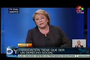 Michelle Bachelet defiende la gratuidad en la eduación