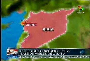 Se registra explosión en una base de misiles de Siria